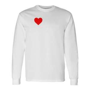 T-shirt à manches longues Aggie Red Heart pour adultes, unisexe, col rond, imprimé en sérigraphie, pour les réunions d'anciens étudiants - Product Image 1