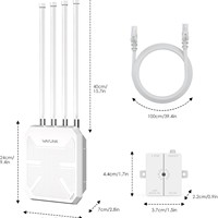 Wavlink Punto de Acceso WiFi 7 PoE para Exteriores, Extensor de Rango BE5100, Repetidor de Doble Banda para Exteriores, Router WiFi 7 Mesh 573HBE2