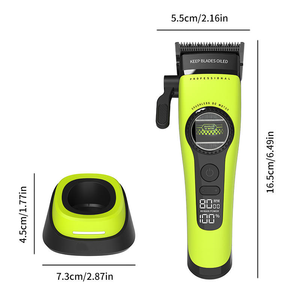 Cortadora <span class=keywords><strong>de</strong></span> <span class=keywords><strong>Pelo</strong></span> Profesional con Logotipo OEM, 2500 mAh, 5 Velocidades, Motor sin Escobillas <span class=keywords><strong>de</strong></span> Rotor Externo, 8000 RPM, Cuchilla <span class=keywords><strong>de</strong></span> Cerámica DLC, Cortadora <span class=keywords><strong>de</strong></span> <span class=keywords><strong>Pelo</strong></span> para Barbería - Product Image 4