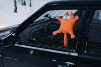 Cadeaux amusants d'accessoires de voiture personnalisés pour animaux, jouet en peluche doux en peluche, chat Simons