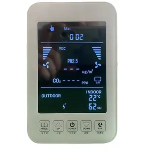 Sistem pendingin udara rumah pintar, pengeras suara Wifi 5-2 dapat diprogram, sistem ventilasi tampilan digital besar termostat AC