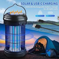 Lámpara Solar Antimosquitos al por Mayor, Matainsectos Eléctrico para Exteriores, Trampa para Moscas Impermeable IPX4, 4000mAh, Portátil, OEM, ODM, Personalizable