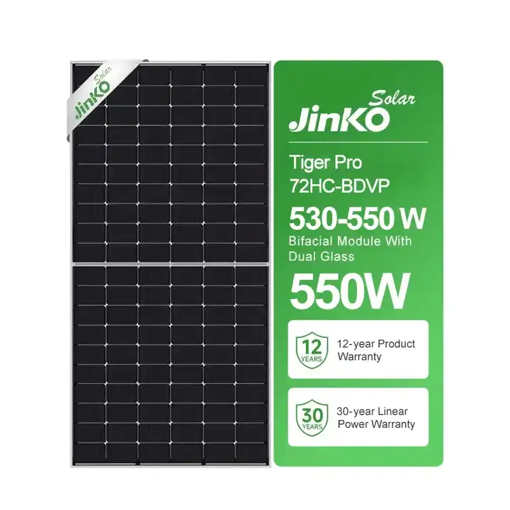 ג'ינקו מונו-גביש PV פאנל סולארי 545W 550 וואט 575 וואט 585W 600 וואט טייגר פרו ניאו N פאנלים סולאריים למערכות סולאריות