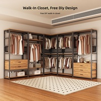 Porte-chaussures en acier de haute qualité, organisateur de rangement pour vêtements en bois, armoire avec tiroirs pour chambre et vestiaire