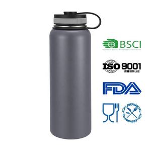 Bouteille d'eau isotherme à double paroi en acier inoxydable 304, 32 oz, pour la gym et le camping, avec 3 couvercles et paille, écologique, personnalisable - Product Image 2