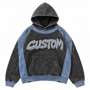 Sudadera con capucha para hombre, sudadera con capucha de lana, sudadera con capucha roja, sudadera con capucha bordada para minoristas estadounidenses con etiqueta privada - Product Image 4