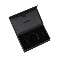 Boîte cadeau pliante magnétique noire de luxe personnalisée pour bijoux, parfum, iPhone, bougie, chocolat
