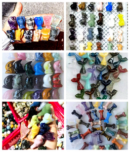 Figuras de Animales Talladas en Cristal de Cuarzo Natural de 35 mm, Surtido de Colores, Figuras de Vacas Highland Talladas en Cristal <span class=keywords><strong>para</strong></span> Regalo - Product Image 1