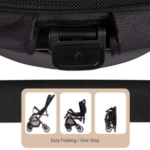 קלאסי רב תפקודי תינוק מתקפל טרולי תינוק נוח נסיעות לדחוף כיסא - Product Image 6
