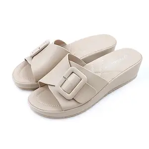 Wholesales Non-Slip Soft Platform wedge women sandals outdoor cozy chunky ladies pumps wedge heeled Slides Slippers for women