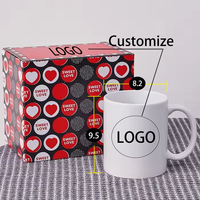 Grosir dicetak unik kreatif estetika Vintage kosong lucu keramik mug kopi bunga cangkir Natal untuk lukisan