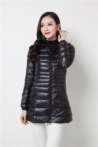 Veste en duvet version coréenne avec logo OEM, grande taille 7XL, veste en duvet légère pour <span class=keywords><strong>femme</strong></span>, coupe ajustée, grande veste en duvet à capuche <span class=keywords><strong>mi</strong></span>-<span class=keywords><strong>longue</strong></span> - Product Image 6