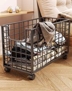 Trémie <span class=keywords><strong>de</strong></span> rangement pour balles <span class=keywords><strong>de</strong></span> sport multifonctionnelle en métal roulant en forme <span class=keywords><strong>de</strong></span> rectangle-Support/support pour basket-ball/volley-ball/football - Product Image 5