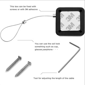 XXH-PB007 Nhà Máy Bán Buôn Nhỏ Có Thể Thu Vào Cáp Reels Chống Trộm Dây Thép Sợi Dây Thừng Với Khóa Cáp An Toàn Sản Phẩm - Product Image 3