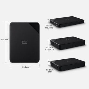Disque dur portable mécanique classique West SE New Element avec coque ABS, taille 2,5 pouces, sans alimentation externe, compatible Mac/Win - Product Image 1