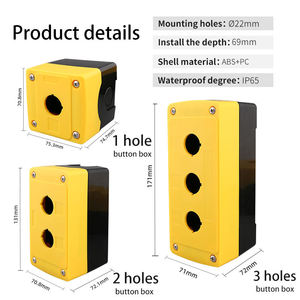 10A thường đóng dừng chuyển đẩy 22mm bắt đầu chuyển mạch nút hộp E bao gồm bảo vệ có thể khóa nút dừng khẩn cấp - Product Image 5