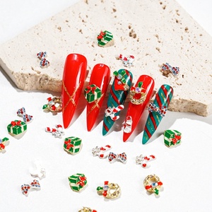 Paso Sico Noël Nail Art Designs Neige Arbre Alliage Nail Art Charmes 3D <span class=keywords><strong>Manucure</strong></span> Fournitures pour Festival Décoration DIY En Gros - Product Image 2