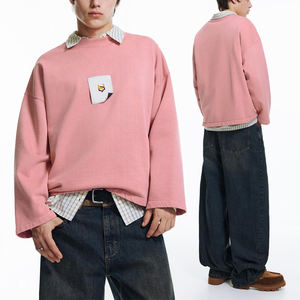 KingSen Custom <b>Patchwork</b> 300GSM Cotton Breathable Long Sleeve T-<b>shirts</b> Regular Fit Y2K Style Men's T-<b>shirts</b> - Product Image 1