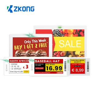 Zkong Electronic Price Label ESL System Electric Tags Digital Price Display for Supermarket lcd advertising screen