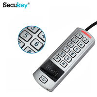 Système de contrôle d'accès autonome étanche en métal avec clavier rétroéclairé et bouton de sonnette, carte IC 125KHz 13.56MHz, code, 600 utilisateurs