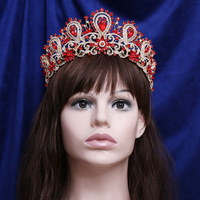 Couronne d'argent robe de mariée de luxe casque haut de gamme cristal strass élégant mariée maquillage princesse diadème anniversaires