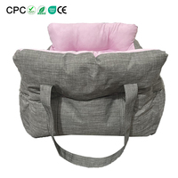 Coussin de voiture pour chien, petit et moyen, imperméable, pliable, avec laisse de sécurité, sangles d'appui-tête, lit de voyage Oxford, OEM