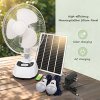 Ventilateur solaire AC/DC de 12 pouces avec haut-parleur Bluetooth, batterie au lithium amovible de 10000 mAh, ventilateur de table solaire portable avec sortie USB