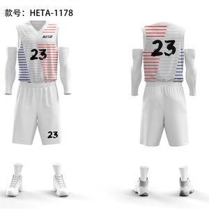 Maillots de basket-ball personnalisés en gros pour équipes, séchage rapide, haute qualité, grandes tailles, ensemble de maillots de basket-ball avec logo personnalisé - Product Image 4