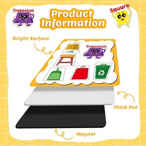Outil magnétique personnalisé pour le tri et la reconnaissance des formes pour garçons et filles en bas âge - Conception en papier réutilisable, durable et écologique - Product Image 5