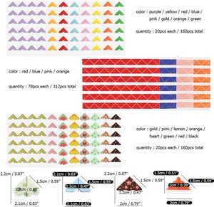 Compter les coins de Photo auto-adhésifs autocollants coins de montage Photo sans acide pour Scrapbooks livres de mémoire album photo bricolage - Product Image 2