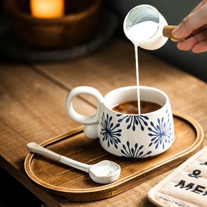 Tazza Moderna in Gres per Caffè e Latte, Unica ed Elegante, Artigianale, in Porcellana Artistica, Ceramica Sottosmalto per il Tempo Libero - Product Image 4