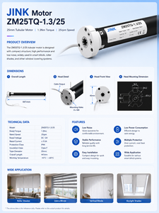 Moteur tubulaire intelligent JINK <span class=keywords><strong>ZM25TQ</strong></span>-1.3/25 25 mm pour stores enrouleurs AC 100-240V, commande vocale et par application à distance - Product Image 4