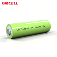 Baterai Isi Ulang GMCELL 1.2V AAA NiMH 1200mAh Low Self-Discharge untuk Elektronik Konsumen, Bersertifikasi CE & RoHS