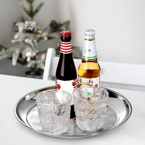 Plateau de service rond en <span class=keywords><strong>acier</strong></span> inoxydable 410, prix plus bas, 35 cm, 40 cm, 45 cm, 50 cm, 60 cm, 70 cm, 80 cm, pour servir les aliments, assiettes rondes pour le dîner - Product Image 6