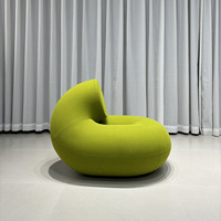 Sofá individual de diseño moderno, silla de algodón con forma de oruga o serpiente para sala de estar, modelo de sofá Perezoso