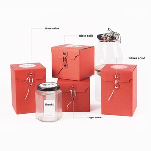 Tùy chỉnh tái chế giấy Kraft cứng nhắc hộp với Chuỗi đóng cửa cho quà tặng bao bì nến lưu trữ & Home/văn phòng tổ chức - Product Image 5