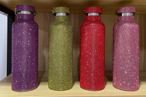 Offre Spéciale Sports de plein air Double paroi Thermos Voyage Diamant Strass Cristal Bouteille d'eau avec logo personnalisé - Product Image 2