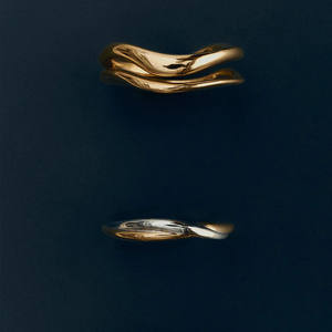 Ensemble de bagues empilables en or 14 carats, cadeaux, bagues tendance, sans ternissement, étanches, bagues en or véritable, bagues de fiançailles en or véritable - Product Image 3