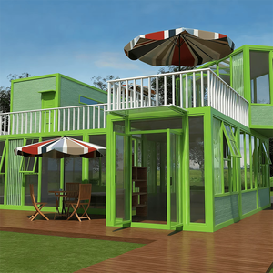 <span class=keywords><strong>Maison</strong></span> modulaire préfabriquée en conteneur à deux étages et véranda, style 'Network Celebrity', pour rue commerciale B&amp - Product Image 6