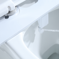 Accessoire de bidet fin non électrique pour siège de toilette, buses doubles rétractables, lavage postérieur et féminin, pulvérisateur d'eau autonettoyant