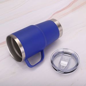 New OEM Stainless Steel Double Walled <b>Insulated</b> 20oz 30oz Tumbler <b>Mug</b> with Handle and Slider Lid - Product Image 2