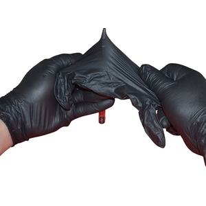 Gants d'examen en nitrile noir sans poudre de qualité alimentaire pour le nettoyage et les outils de nettoyage de <span class=keywords><strong>voiture</strong></span> vente en gros - Product Image 2