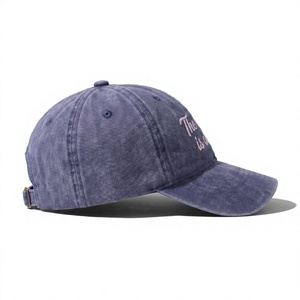 Wholesale OEM Custom 6 Panel Baseball Cap Embroidery Logo Washed Cotton <b>Dad</b> <b>Hat</b> Men Women Manufacturer - Product Image 4