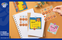 Ensemble de notes autocollantes en papier Strange Us Monster 4*4 + 1 autocollant décoratif pour scrapbooking et journalisation |   Recruter des Agents Exclusifs Mondiaux