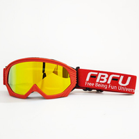FBFU FBFU-MJ Lunettes de ski à monture intégrale avec logo personnalisé, cadre en PC léger, verres interchangeables, sports de neige, snowboard, cyclisme, plein air