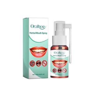 Oralhoe Spray buccal portable à base de plantes pour une haleine fraîche Soins à domicile Soulagement du gonflement gingival et gestion de l'effondrement <span class=keywords><strong>oral</strong></span> - Product Image 1