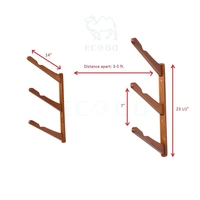 Longboard en bois de bambou Skateboard suspendu au mur Surf Rack peut contenir 3 planches