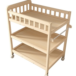 Solid Wood Multi-function Baby Changing Table with Massage Bathing and Newborn Bed Features - Product Image 6
