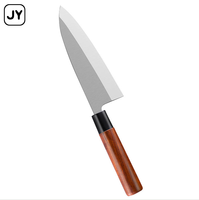 Cuchillo de Chef para Filetear Salmón y Sashimi de Acero Inoxidable, Mango de Madera, Hoja Engrosada, Extra Afilada, Ambidiestra, Duradera, JYTD10039