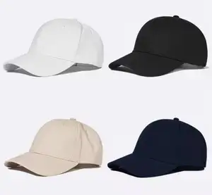 หมวก Unisex 100% ฐานผ้าฝ้ายหมวกวิ่ง Gorras สีดำใหม่หมวกผ้าฝ้ายธรรมดา6แผงหมวกเบสบอล